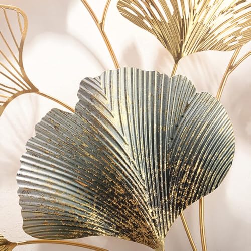 Image of SMILES GIFT Luxury Imported Wall Hanging Large Abstract Iron Wall Hanging Gold & Grey Finish Luxury Art for Home Decor for Living Room