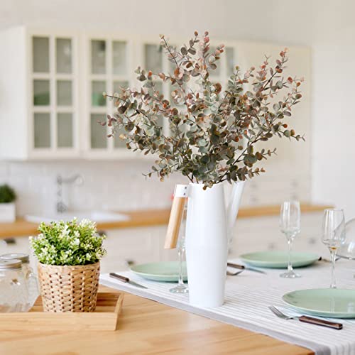 3 Packs Artificial Eucalyptus Stems, Faux Eucalyptus Leaves Branches Silver Dollar Eucalyptus Leaf Spray Artificial Greenery Stems Plants for Floral Arrangement Bouquet Wedding Hom image 1