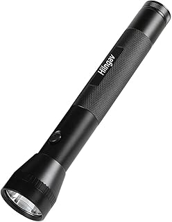 Heavy Duty 3-Cell D Battery LED Big Flashlights, Single Mode, Aluminum Alloy Torch, Rugged Metal Flashlight for Outdoor Adventures and Emergency Power Outages (1 Pack)