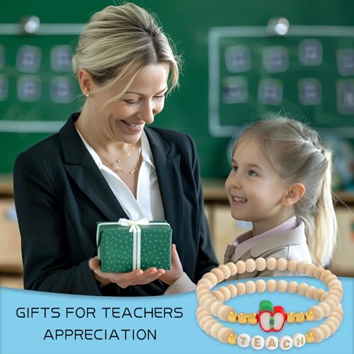 Teacher Appreciation Gift, Teacher Bracelets With Card Thank You Gift For Back to School Appreciation Week Christmas Valentines Retirement Graduation From Student Friends4
