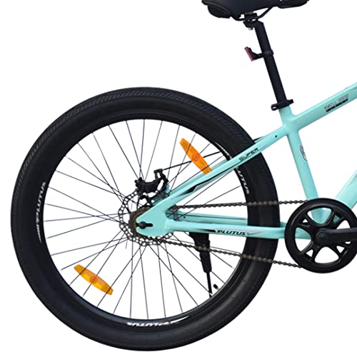 Image of PLUTUS Boston Alloy MTB Cycle for Adults (12 Yrs) with Dual Disc Brake, Single Speed (Ocean-Blue)