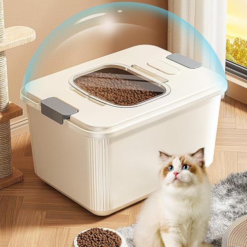 Boîte de rangement de nourriture pour chien compacte avec verre doseur