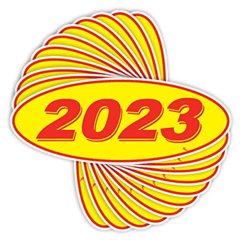 Versa Tags 2023 Oval Model Year Car Dealer Window Stickers