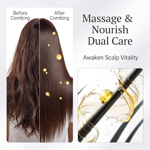 Image of REVNOTH Electric Spray Retractable Air Cushion Comb | 5 in 1 Rechargeable Hair Massage | Steam Hair Brush for Scalp Massage, Detangling, Smoothing, Curling, Relieve Hair Tangles & Dryness | Salon Hair Care Tool