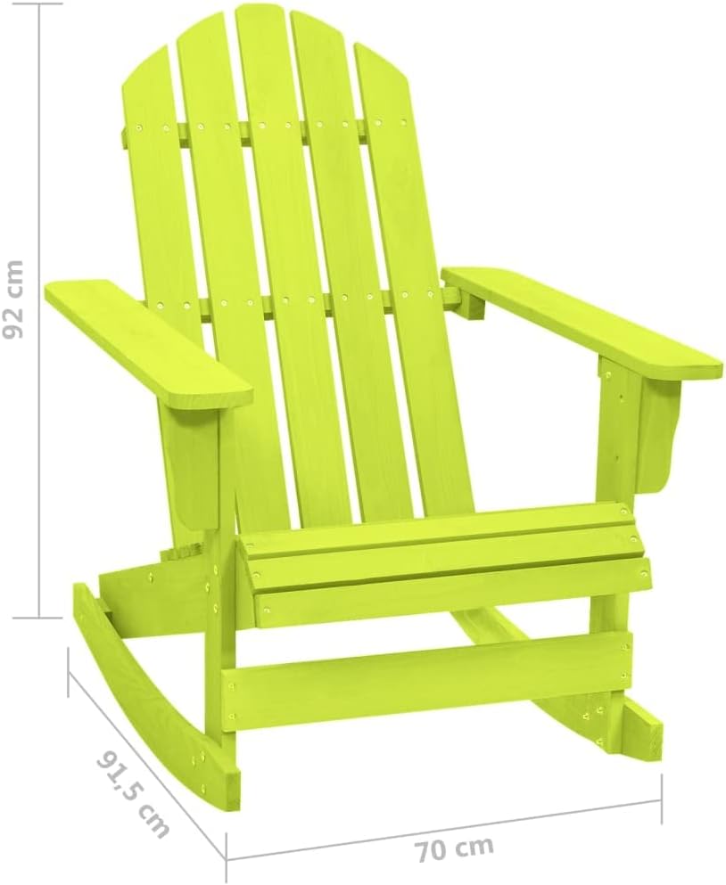 Patio Adirondack Rocking Chair Outside bar stools,Outdoor Chairs,Patio Set,Outdoor Chairs Set of 2,Outdoor Patio,Outdoor bar stools,Solid Fir Wood Green