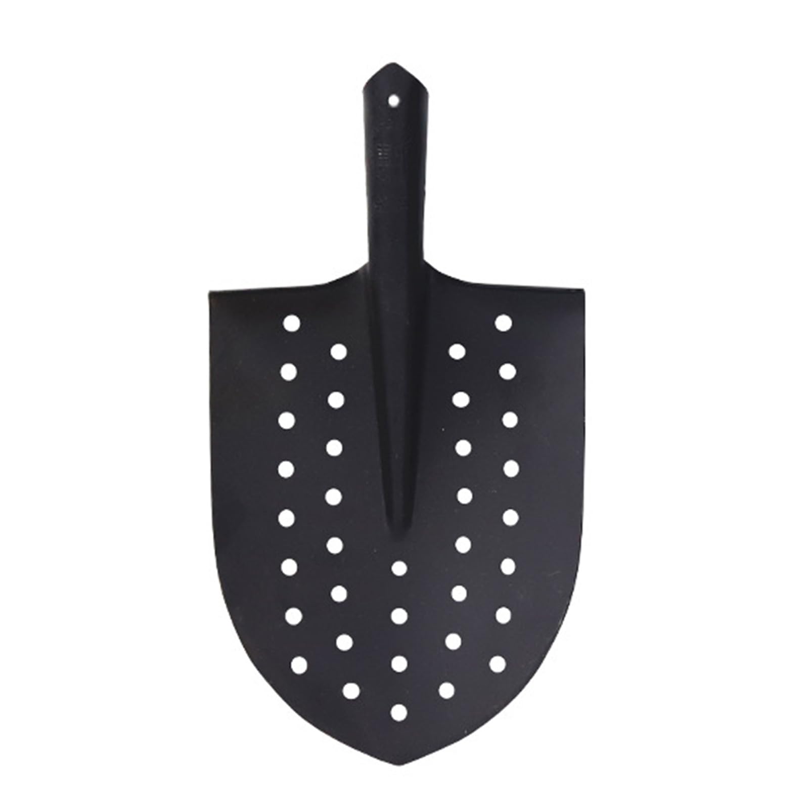 Buxuaaaa Pointed Type Professional Soil Scooper Head With Sieve Holes Shovel Head For Farming Landscaping And Chicken Coops Maintenance Carbon Steel Sifting Spade