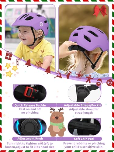 Image of XJD Toddler Helmet Kids Bike Helmet for Infant /Baby Multi-Sport Adjustable Skateboard for Kids Boys Girls Lightweight for Age 1 and Older