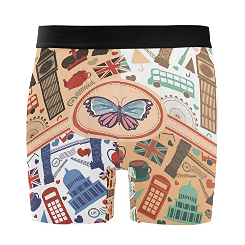 Bóxer para hombre calzoncillos elásticos ultrasuaves pack de 2 mariposas