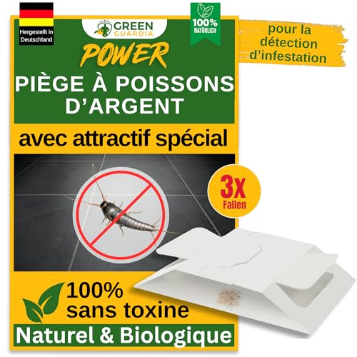 GREEN GUARDIA Trampa para peces plateados con material especial - 3 trampas para peces plateados - respetuosas con el medio ambiente para luchar contra los pececillos de plata, trampa libre de