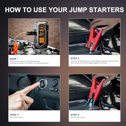 Doorii 6000A Jump Starter with Air Compressor