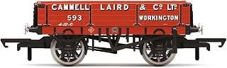 Hornby 3 Plank Wagon, PO - Era 3. Wagons & Wagon Packs,Red