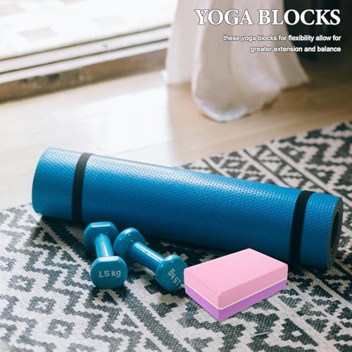 Bloques de yoga para principiantes, pack de dos ladrillos de espuma de alta densidad 6