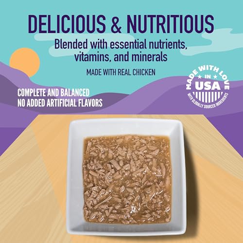 Image of A Strong Heart Canned Wet Cat Food, Shredded Chicken Dinner in Gravy - 5.5 oz Cans (Pack of 24), Made in The USA with Real Chicken