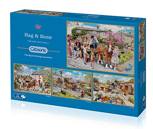 Preisvergleich Produktbild Gibson Games Rag & Bone Puzzles 4 x 500 Tiele