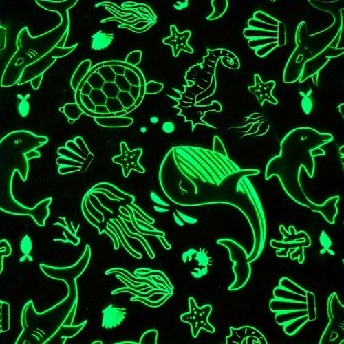 Image of Happy Hues Ocean Glow in The Dark Blanket-200 x 150 cm- Super Soft Fluffy Flannel Fleece All Season Blanket for Babies-Toddlers-Kids & Teens Boys & Girls- Best Gifting Ideas for 0-15 Years