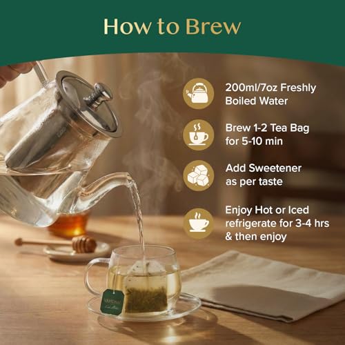 Image of VAHDAM, Moringa Tea (100 Tea Bags)| Caffeine Free, Non-GMO, Indian Origin, Eco-Friendly Individually Wrapped Tea Bags