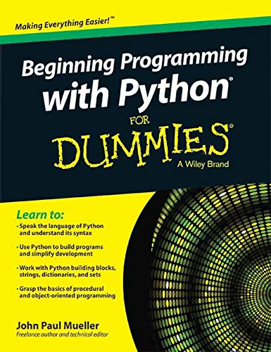 Beginning Programming With Python For Dummies