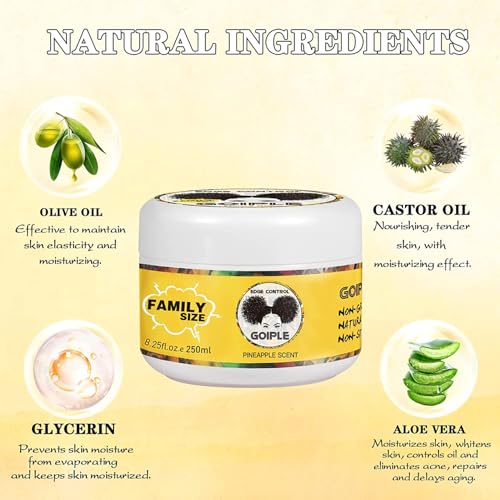 Goiple 8.25 Oz Edge Control Wax For Women, Non-Greasy Edge Smoother For Back Hair Extreme Hold Pack thumb #1