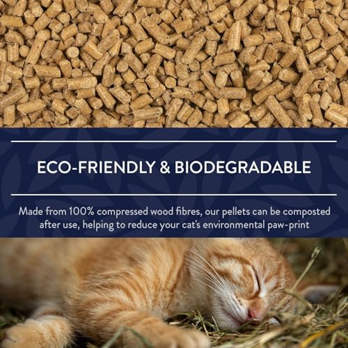 Eco Barn 30L Cat Litter Wooden Pellets. Biodegradable Cat Litter Non-Clumping (15kg)