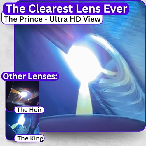 Image of Ridge Products | Silver Shade 10 Auto Darkening Welding Lens | Cool Blue Welding Lens 2x4 1 /4 | Shade 10 Welding Lens Auto Darkening | Perfect for a Sugar Scoop Welding Hood or Pancake Welding Hood