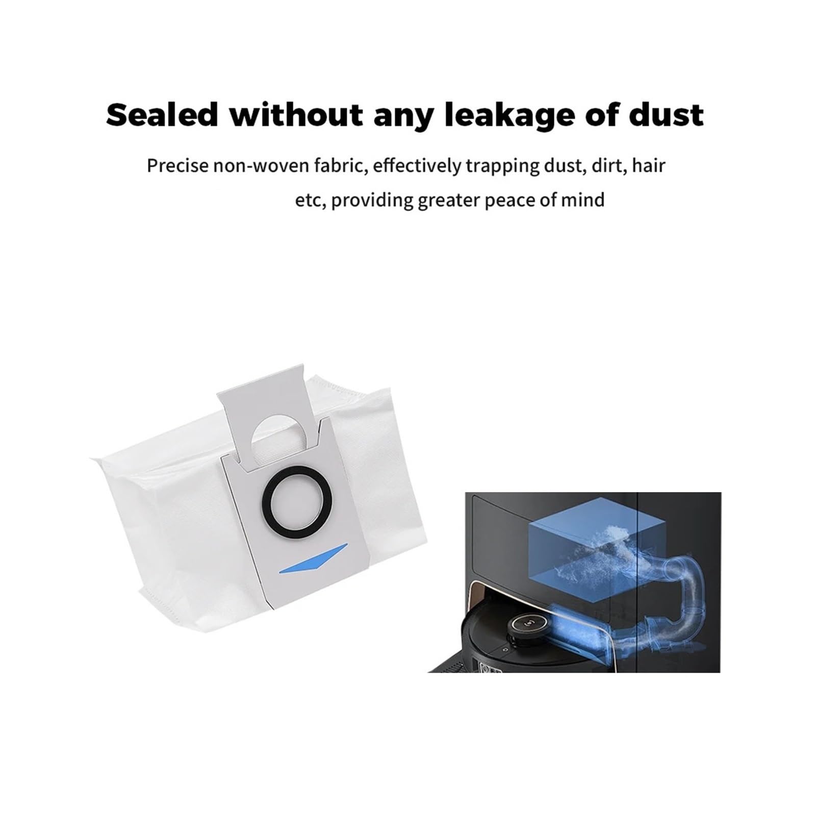 Bolsas De Polvo De Aspiradora,Compatible con Ecovacs Deebot X1 X1 Turbo