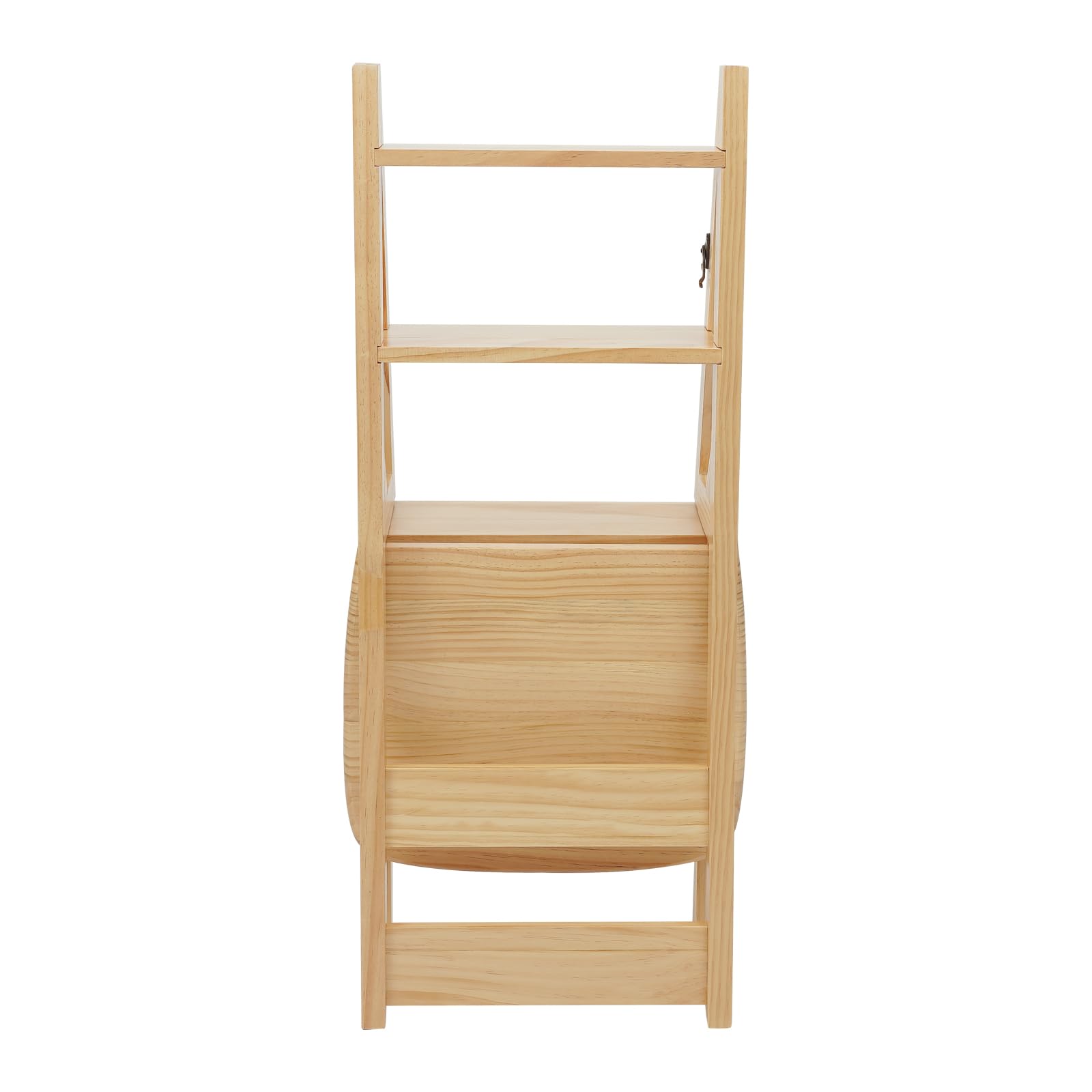 Escalera plegable de 4 peldaños, de madera, soporta hasta 100 kg