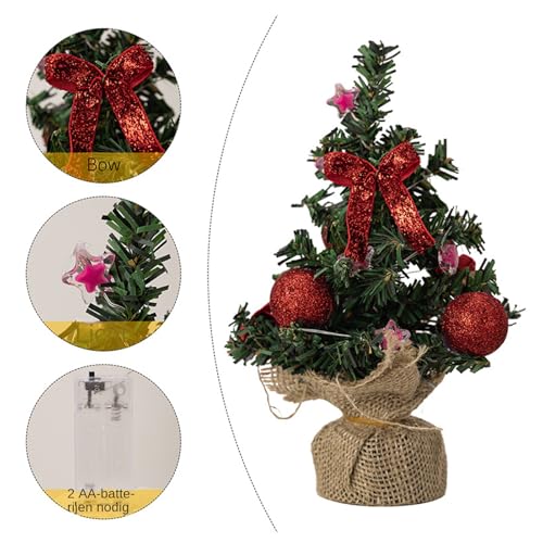 Árbol de Navidad con iluminación pequeña planta artificial luminosa decoración interior hogar 7