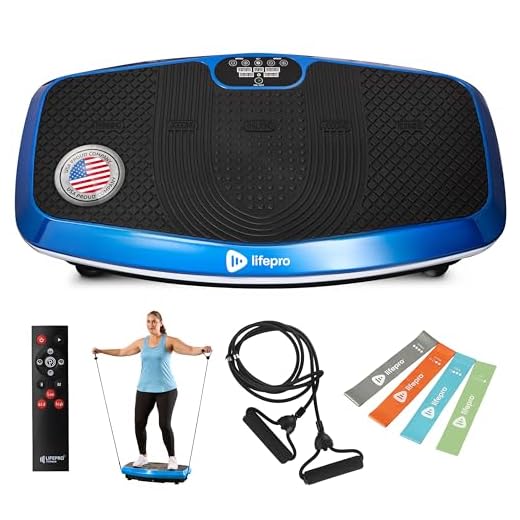 LifePro Hovert 3D Vibration Plate Machine - Dual Motor Oscillation, Lateral + 3D Motion Viberation Platform Machine - Full Whole Body Vibrarating Machine for Home Exercise & Fitness (Blue)