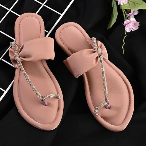 Image of Centrino Women's Slide Sandals | Stylish Slip-On for Ladies | T-Strap Cushioned Footbed for Comfort | Elegant & Trendy Braided Strap Flip Flops | Lightweight Casual Summer Slides (9311)