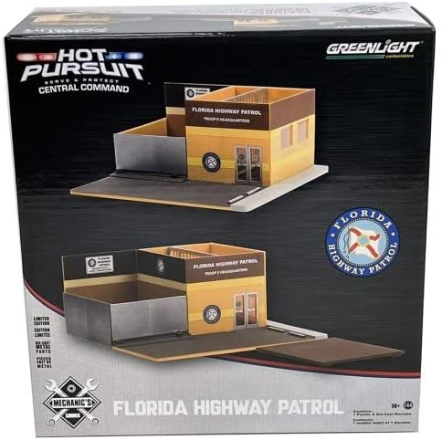 Miniatura 6 de Hot Pursuit Central Command Florida Highway Patrol, Naranja - Greenlight 57091-1/64 escala Diorama