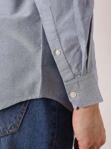 Image of Thomas Scott Men's Premium Slim Fit 100% Cotton Casual Shirt | Button-Down Collar | Full Sleeves | Solid Shirt for Men