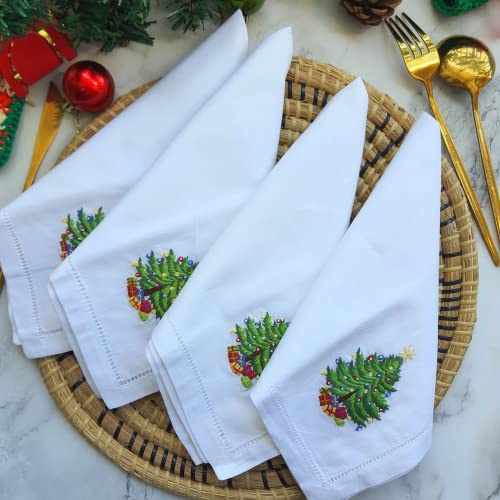 Servilletas de Tela HCRAFT Bordadas Algodón Set 4 miniatura 5