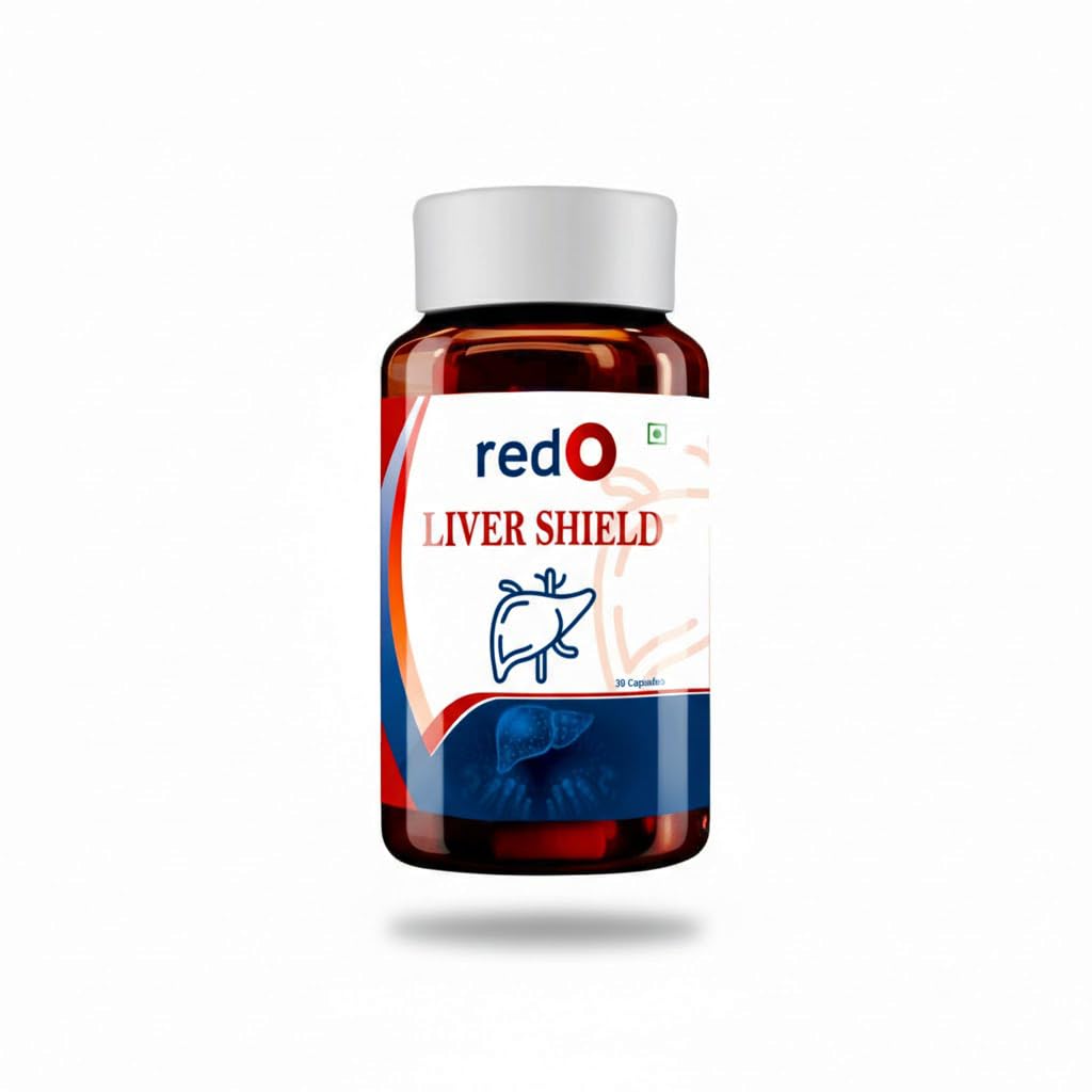 redO Liver Shield – Liver Detox & Support Supplement with Milk Thistle & Herbal Extracts | Supports Healthy Liver Function, Digestion & Metabolism | Veg Capsules for Men & Women | 30 Capsules (30 Days Supply)