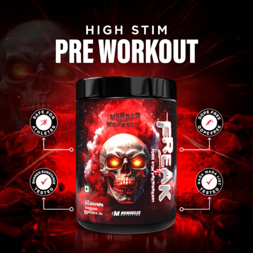 Image of Bigmuscles Nutrition Freak Pre-Workout (60 Servings, Tiger's Blood) | 360g| Powder