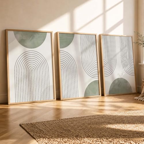 Image of kotart Painting Boho Wall Art Home Decoration Paintings With Frame For Living Room Bed Room Hotel Wall Decor Digital Reprint Set of 3