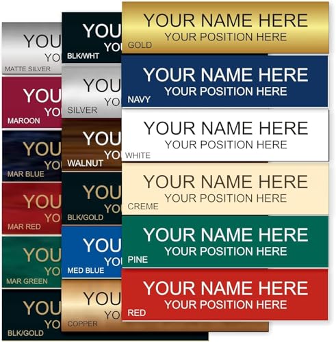 Office Desk Name Plate or Door Sign - Laser Engraved Signage Material - black