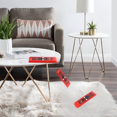 Image of RAYA Silicone Remote Cover Compatible with Samsung Smart TV Remote BN59-01315 / Foxsky TV /X Electron TV Remote Protective Case with Lanyard (Red)