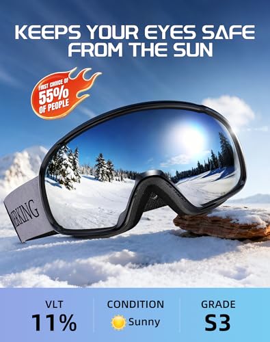 Image of Innerking OTG Ski Goggles, Anti-Fog Snowboard Goggles for Men & Women