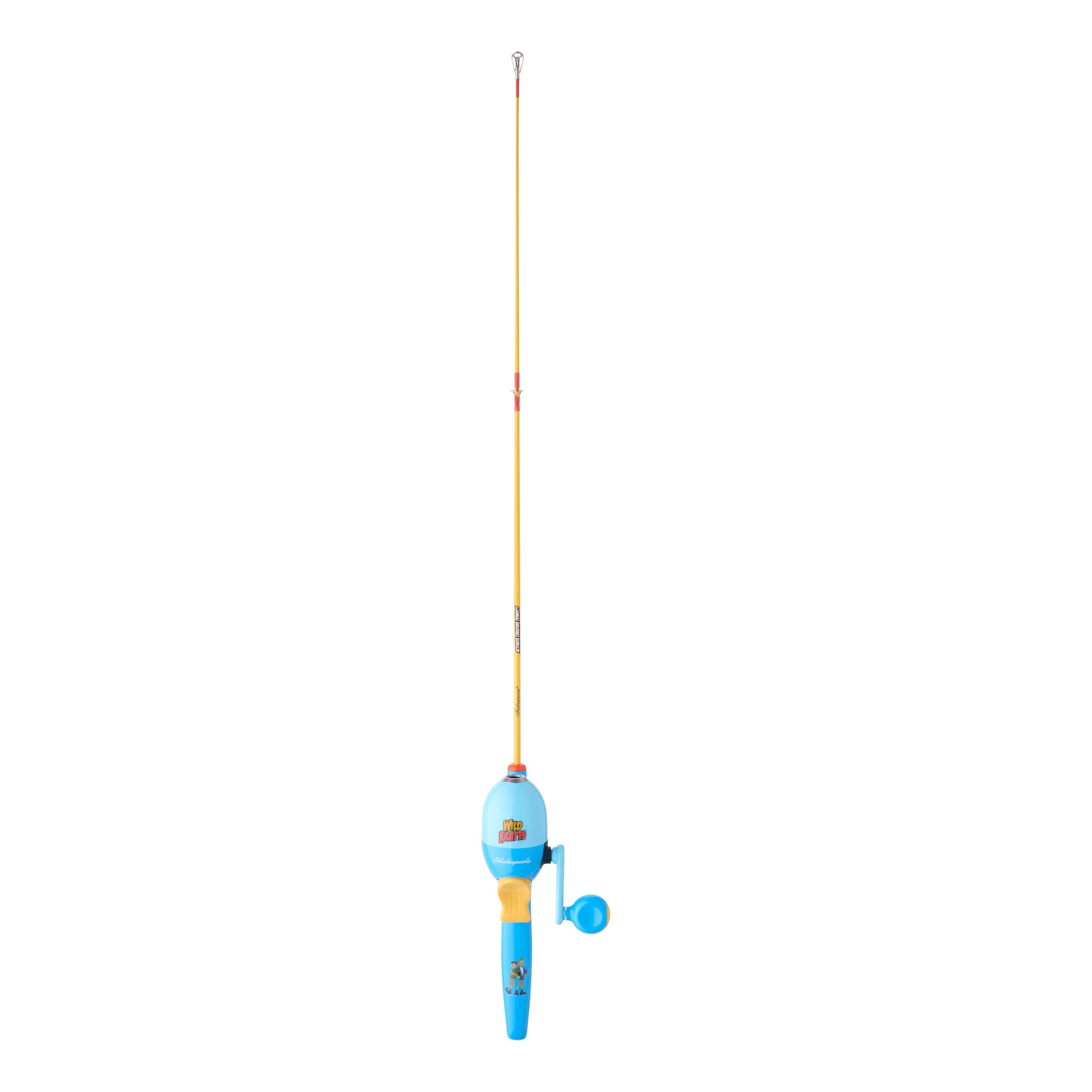 Shakespeare Wild Kratts Ensemble Moulinet et Canne à pêche pour débutant de 70 cm, 1 pièce pour Enfants, Canne à pêche en Fibre de Verre Solide, poignée Confortable en Gel