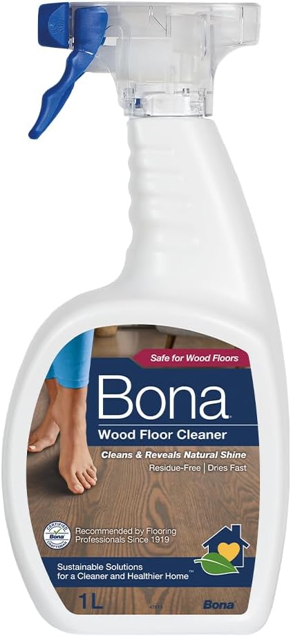 Bona Floor Cleaner 33.8 fl oz (1 L) Spray, Ideal for Cleaning Floors, Works on Solid Floors