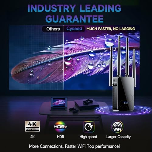 Image of 2026 WiFi Extender Signal Booster, 10000 Sq.ft Long Range Repeater Wireless Routers Amplifier for Home, 1 Tap Setup