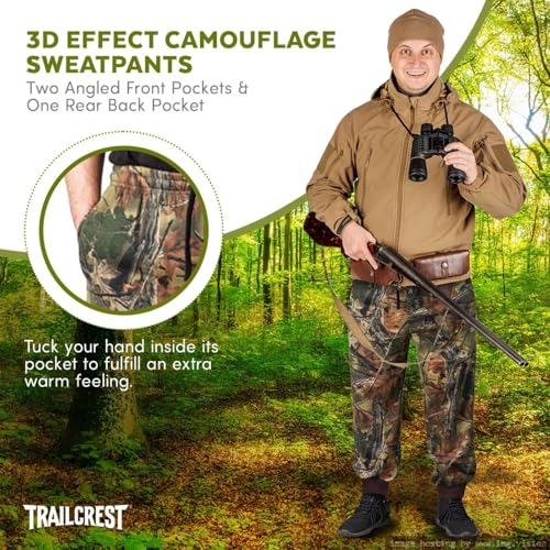 TrailCrest by Treel Boy's Mossy Oak/Camo Pull On Jogger Sweatpants4