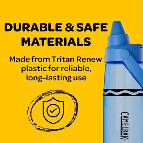 Image of CamelBak Crayola Chug Water Bottle for Everyday Hydration, Tritan Renew Design with Chug Lid, 25oz, Cherry Red