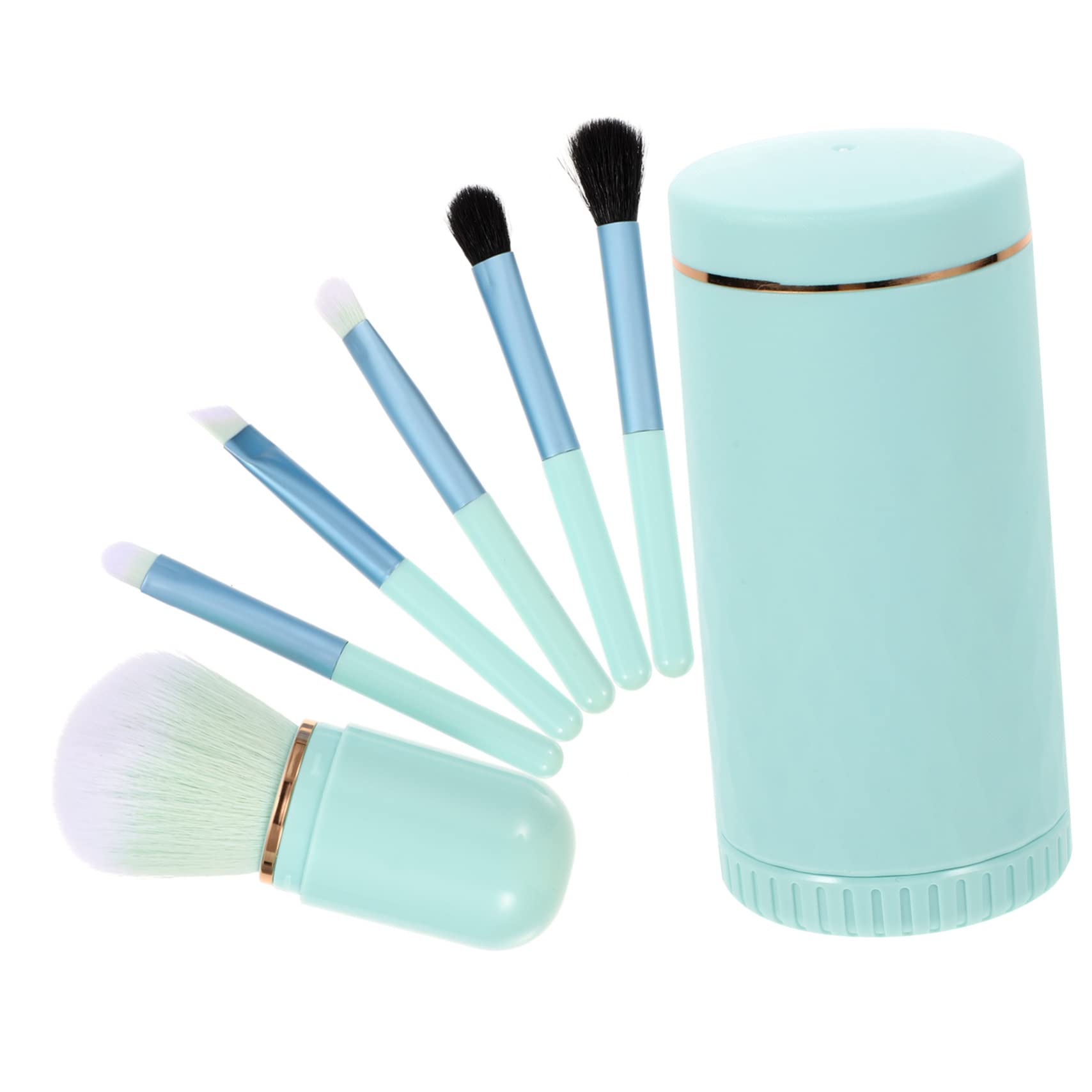 FRCOLOR 3 Set Di Strumenti Per Il Trucco Set Di Pennelli Con Custodia Strumenti Per Il Trucco Da Viaggio Portatili Setole Morbide Impugnatura Comoda Per Livelli