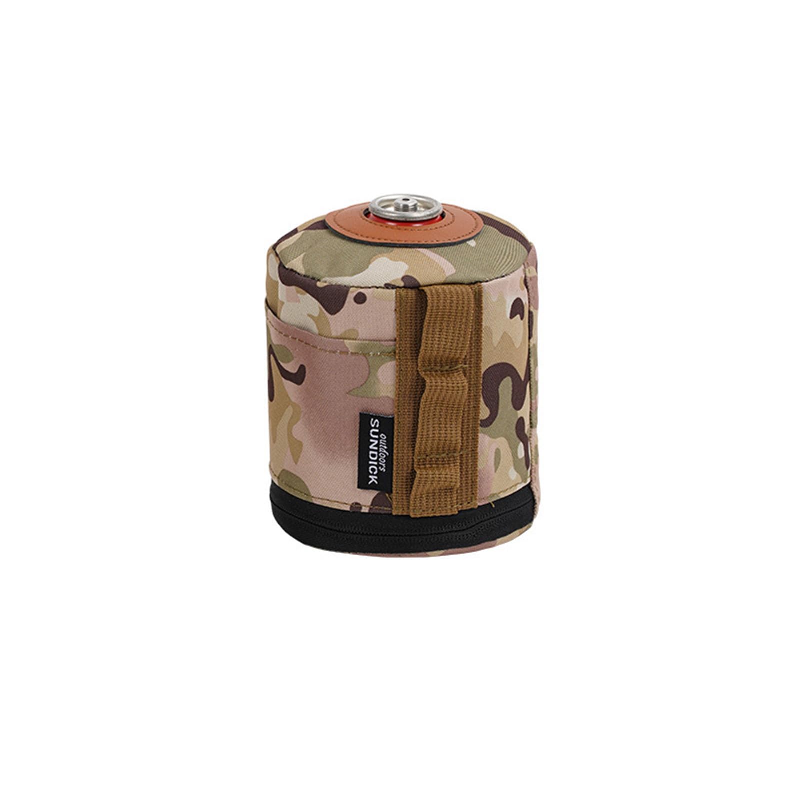 BBTISG Gas Canister Cover, Outdoor Camping Fuel Canister Flat Gas Cylinder Tank Protector Cover Fuel Canister Flat Gas Cylinder Tank Protector Cover Bag (Camouflage, L)