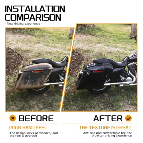 Alforjas duras extendidas con tapa para parlantes de 5" para Harley Touring Street Glide Road King Electra Glide CVO Ultra-Classic 2014-2023 con pestillos negros miniatura 5