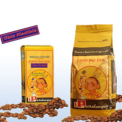 Passalacqua grains de café IRIS Redibis lot de 3 kg pour expresso italien