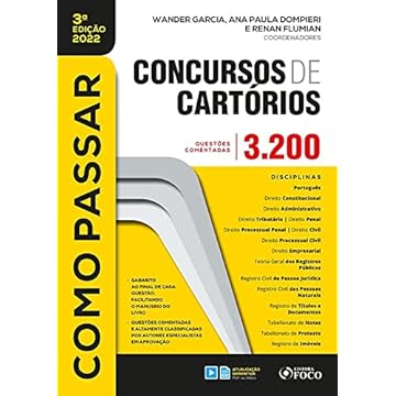 Capa do livro COMO PASSAR EM CONCURSOS DE CARTÓRIO - 3.200 QUESTÕES COMENTADAS - 3ª ED - 2022