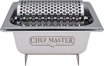 Rueda de Distribuidor de Mantequilla, Rodillo Saver para Sartén que Puede Contener 3 Barras de Mantequilla, Distribuidor de Mantequilla de Acero Inoxidable para Desayuno, Tailgating, Picnics, Camping, Herramientas para Sartén por Chef Master - 90244