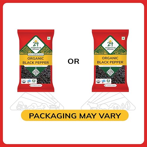 Image of 24 Mantra Organic Black Pepper - 100gms | Pack of 3 | Chemical Free & Pesticides Free | Unadulterated | Rich Flavour